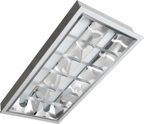 Ecolum Wide Louver Type Luminaire with Aluminum Reflector