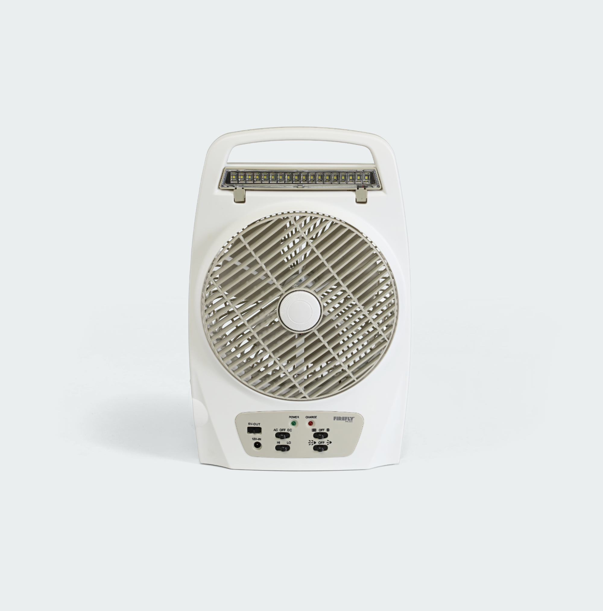 Firefly, Rechargeable, LED, 8", Oscillating, 2-Speed, Desk, Fan