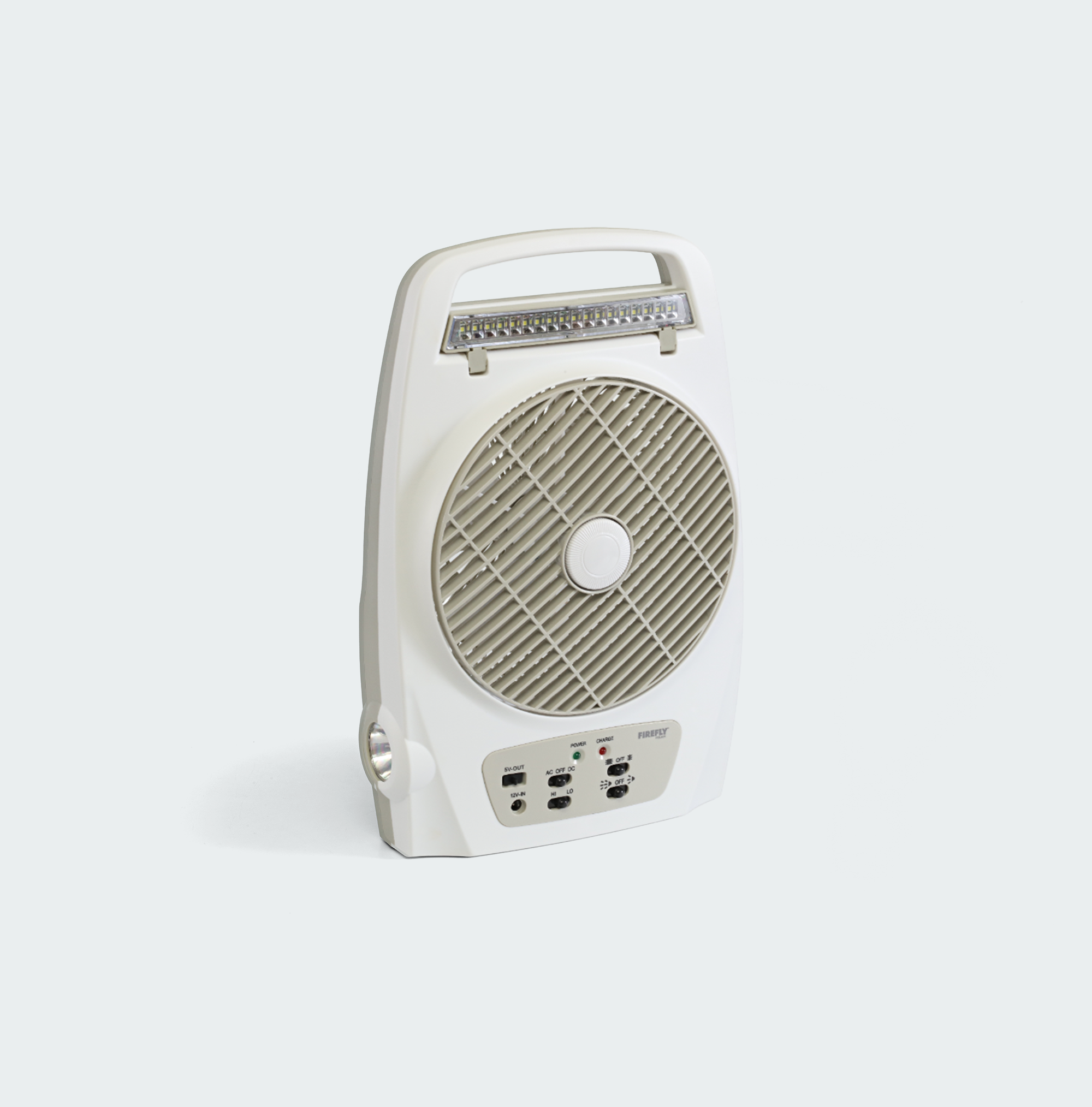 Firefly Rechargeable LED 8" Oscillating 2-Speed Desk Fan