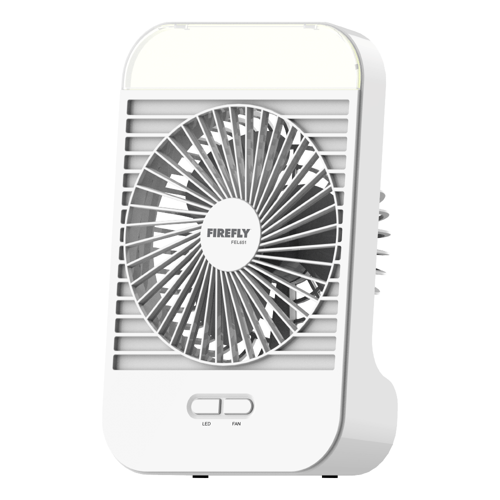Firefly Rechargeable 5" ACDC Fan with Night Light