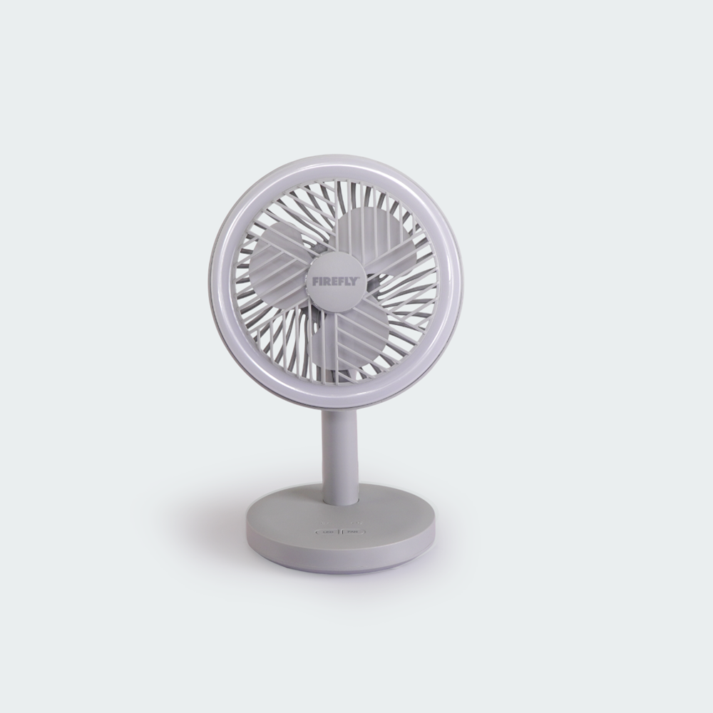 Firefly, Rechargeable, Mini, Fan, with, Ring, Light