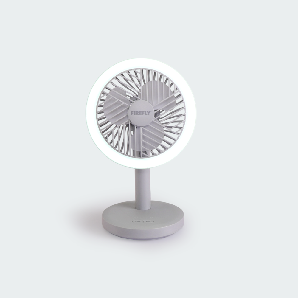 Firefly Rechargeable Mini Fan with Ring Light
