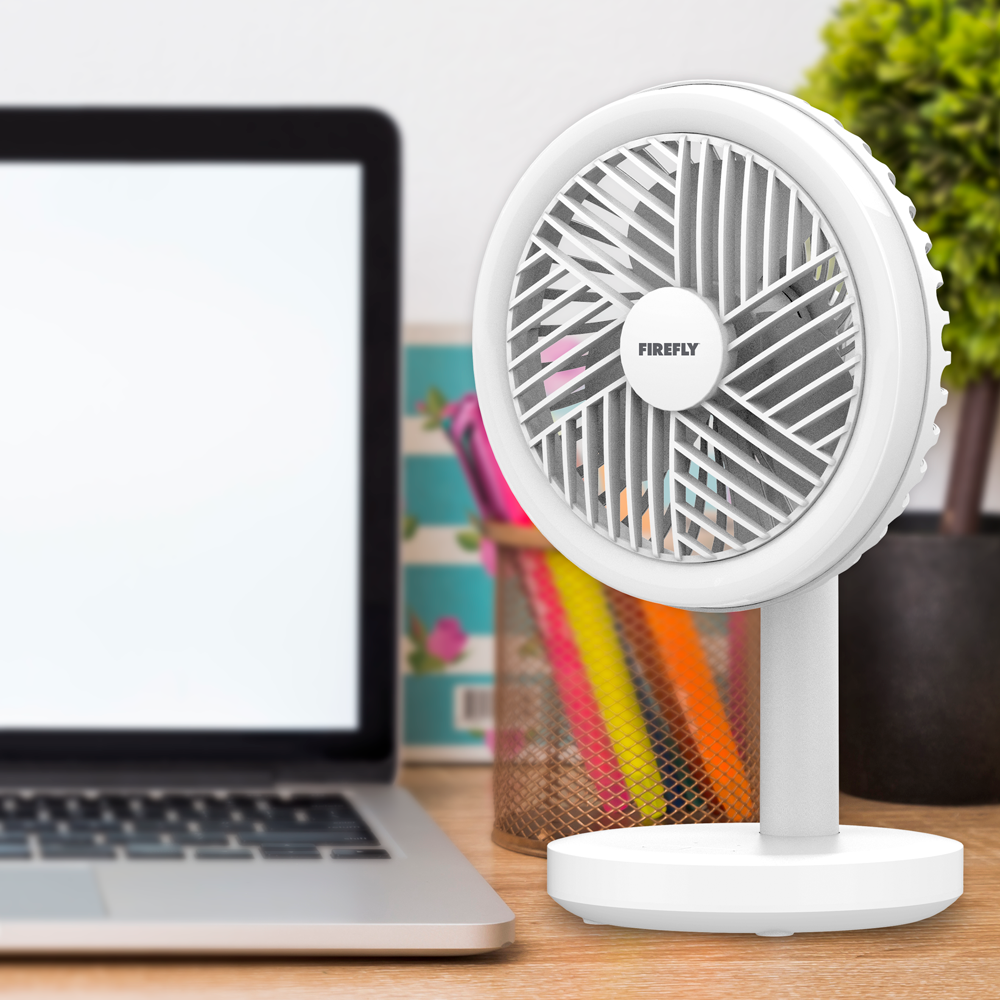 Firefly Rechargeable Mini Fan with Ring Light