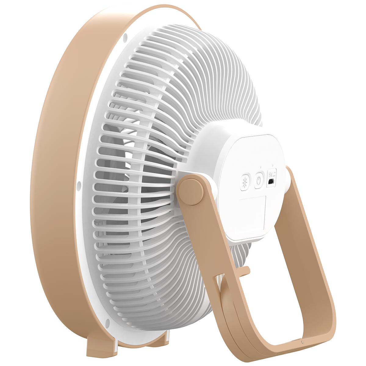 Firefly Rechargeable Mini Desk Fan with Night Lamp and Hook