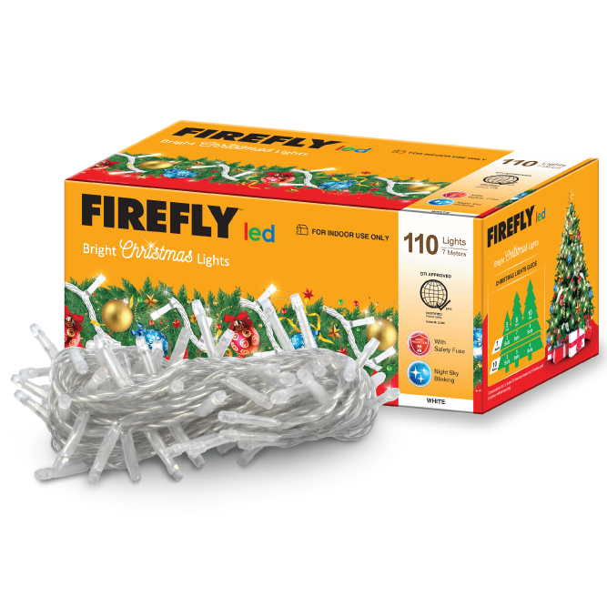 Firefly, Bright, Christmas, Lights, 110LED, 7, meters