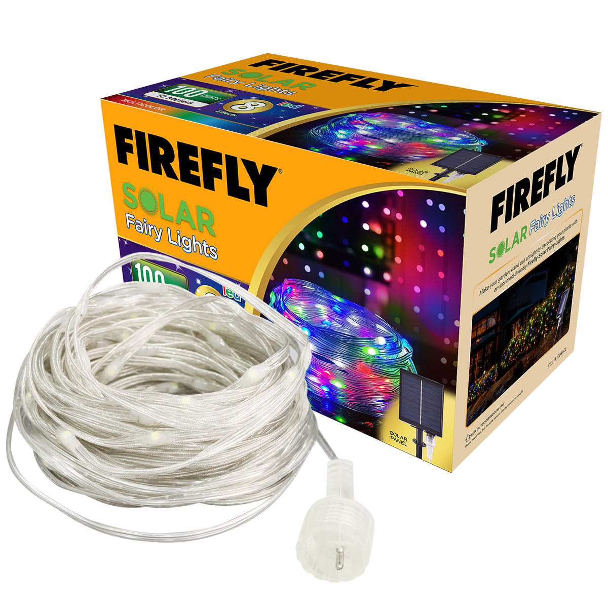 Firefly Bright Solar Fairy Lights 100LED 10 meters