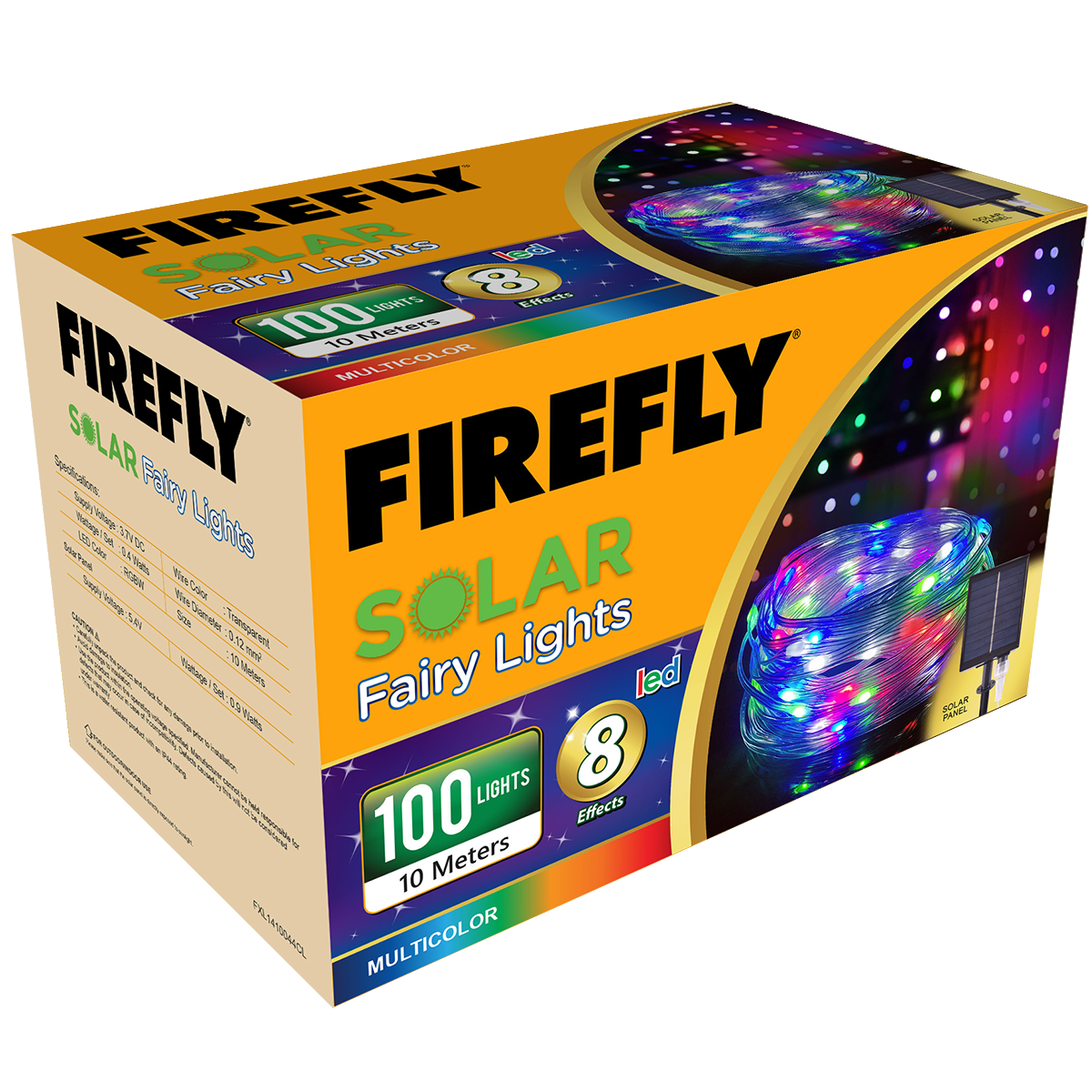 Firefly Bright Solar Fairy Lights 100LED 10 meters
