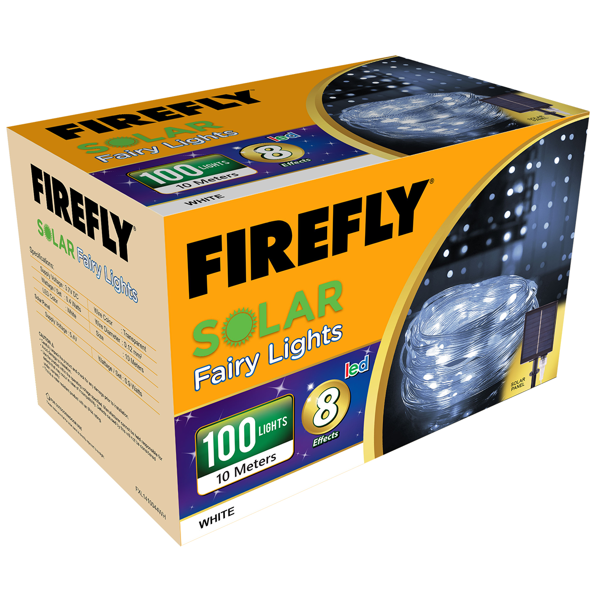 Firefly Bright Solar Fairy Lights 100LED 10 meters