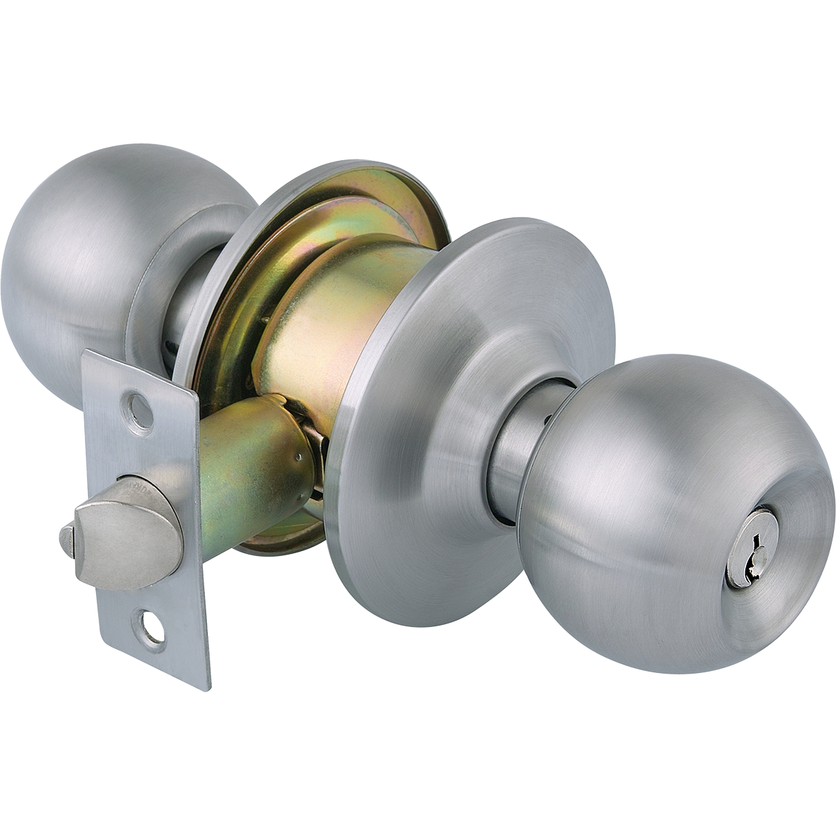 HERKS 587 Cylindrical Knobset Entrance Function - Round Design