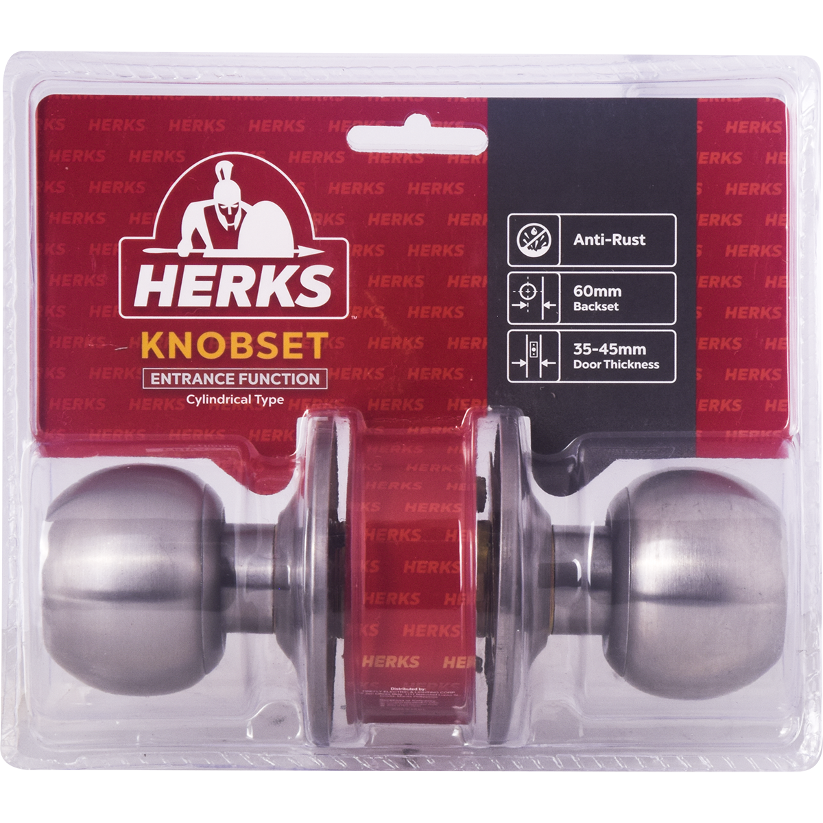 HERKS 587 Cylindrical Knobset Entrance Function - Round Design