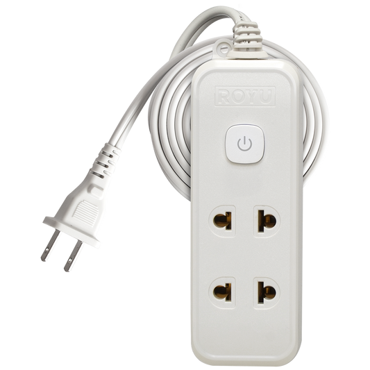 ROYU 2+1 GANG Extension Cord with Push Button Switch (3M Extension)