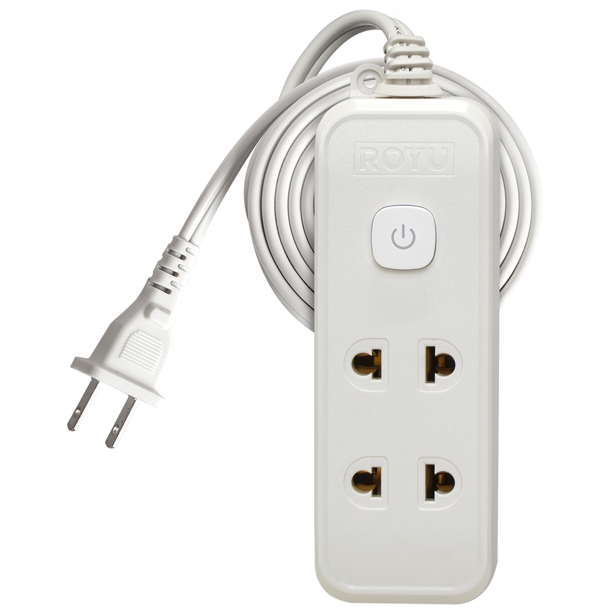 ROYU 2+1 GANG Extension Cord with Push Button Switch (6M Extension)