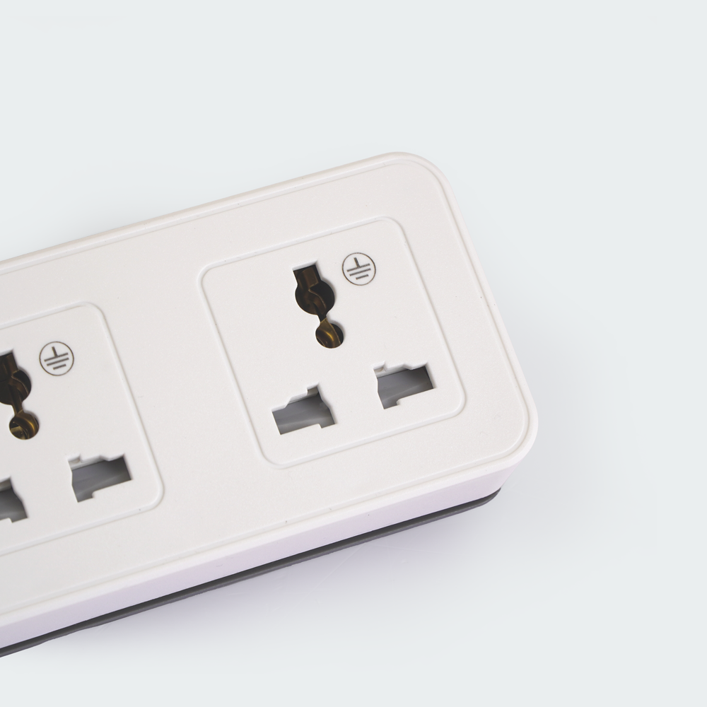 ROYU Desk Extension Cord with 2-Gang Universal Outlet & 3 USB Ports