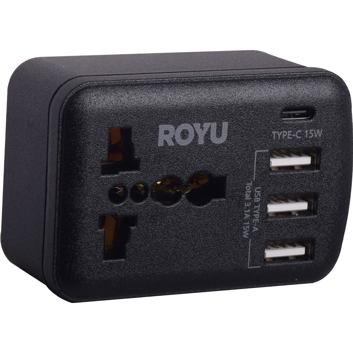 ROYU International Adapter w/ USB (3A+1C)