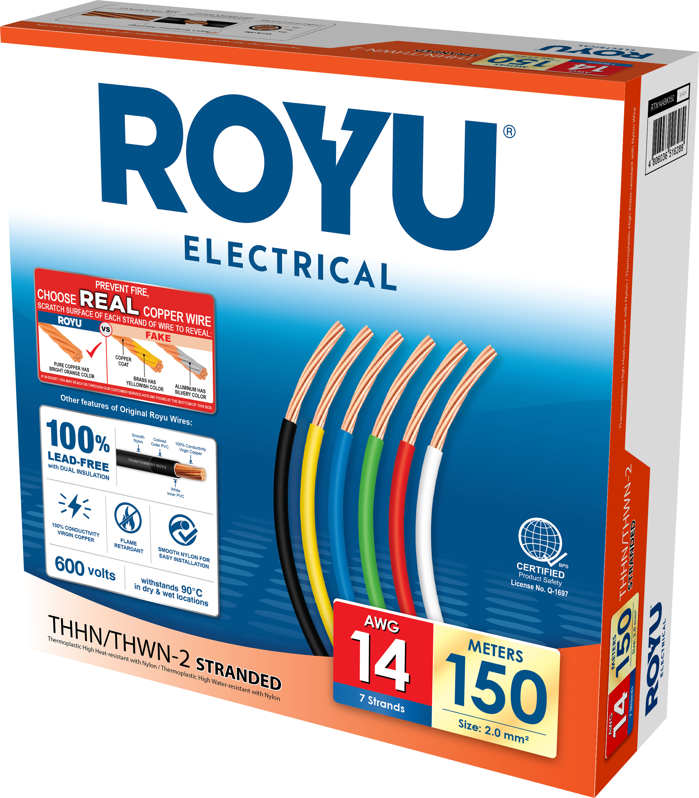 ROYU THHN Circuit 14 AWG