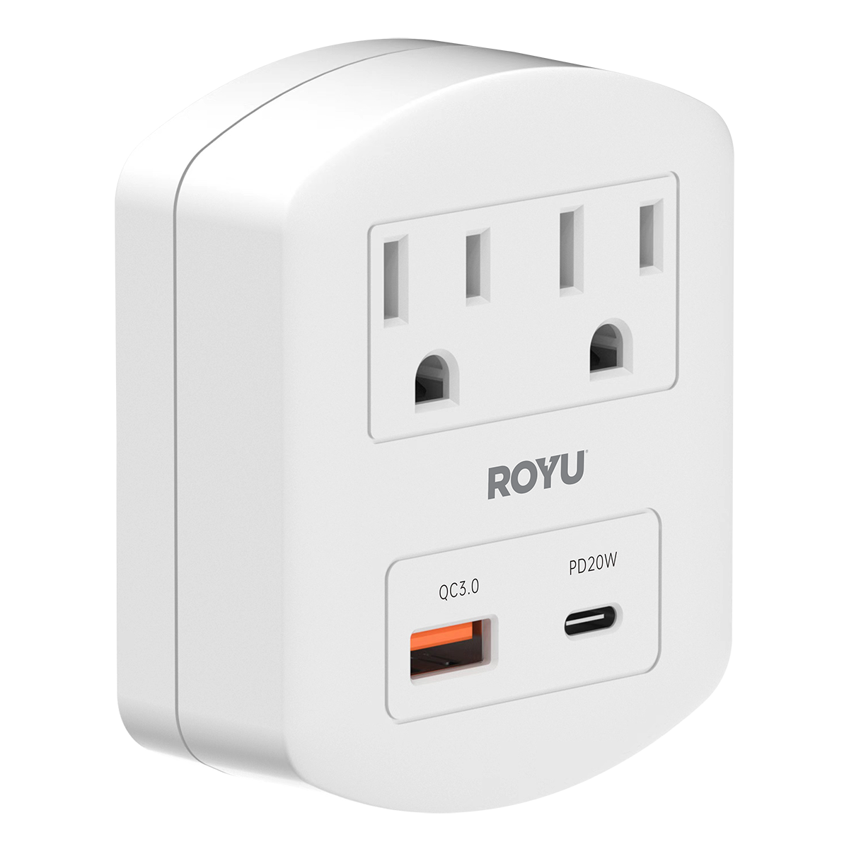 ROYU, 2, Gang, Wall, Adapter,  Fast, Charging, USB, Ports