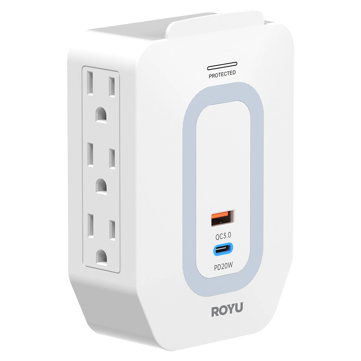 ROYU, 6, Gang, Wall, Adapter,  Fast, Charging, USB, Ports