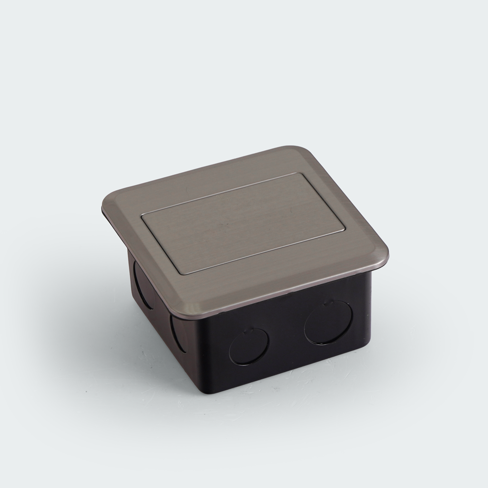 ROYU Floor Receptacle with Duplex Universal Outlet with Gound and Shutter - Titanium