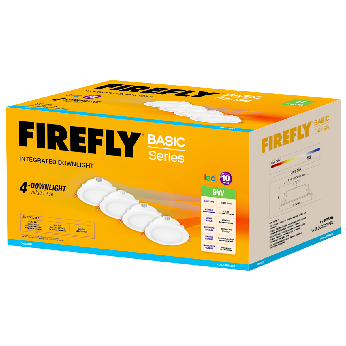 Firefly Basic Series 4-LED Integrated Downlight Value Pack