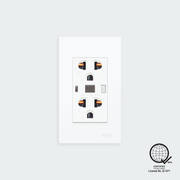 ROYU Wide Duplex GFCI Outlet Set