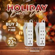 ROYU Christmas Bundle: Buy 2s ROYU 4 Gang Extension Cord for only P399