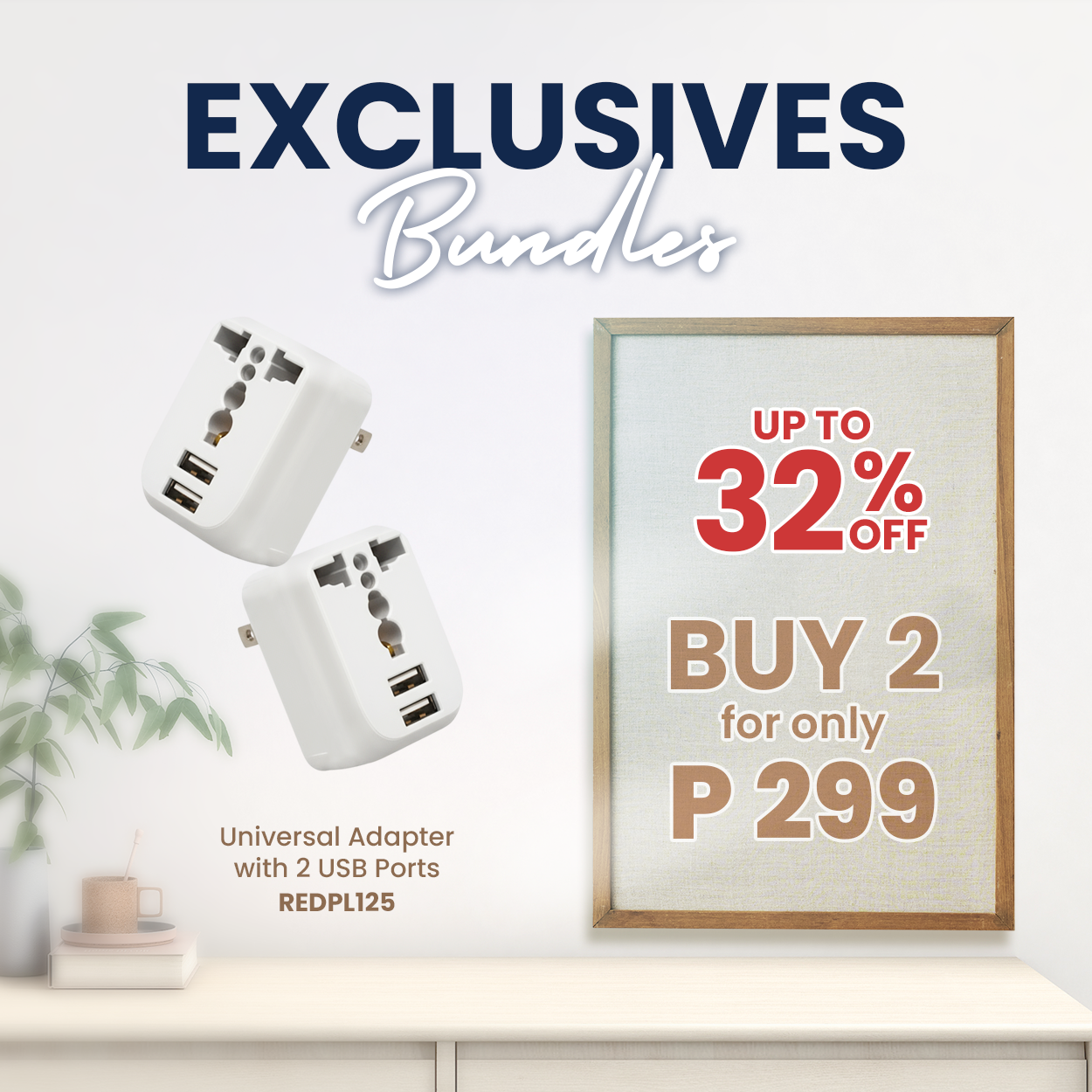 ROYU Christmas Bundle: Buy 2s ROYU Universal Adapter for only P299
