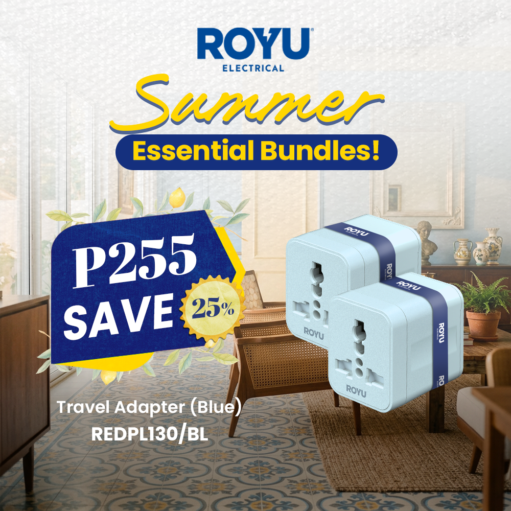Buy 2 pcs of ROYU Travel Adapter - Blue for only P255