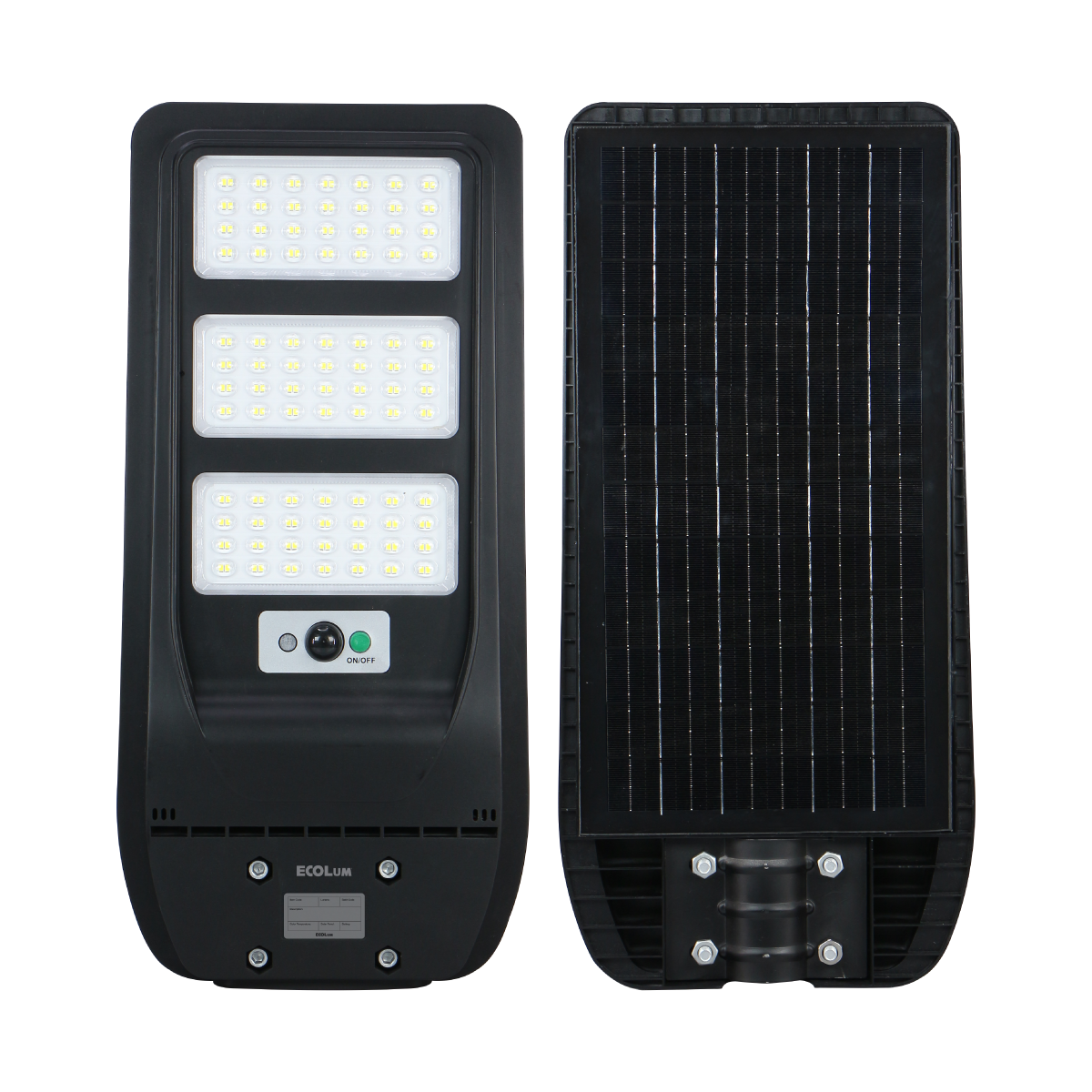 Ecolum Integrated Solar LED Streetlights w/ Microwave Sensor
