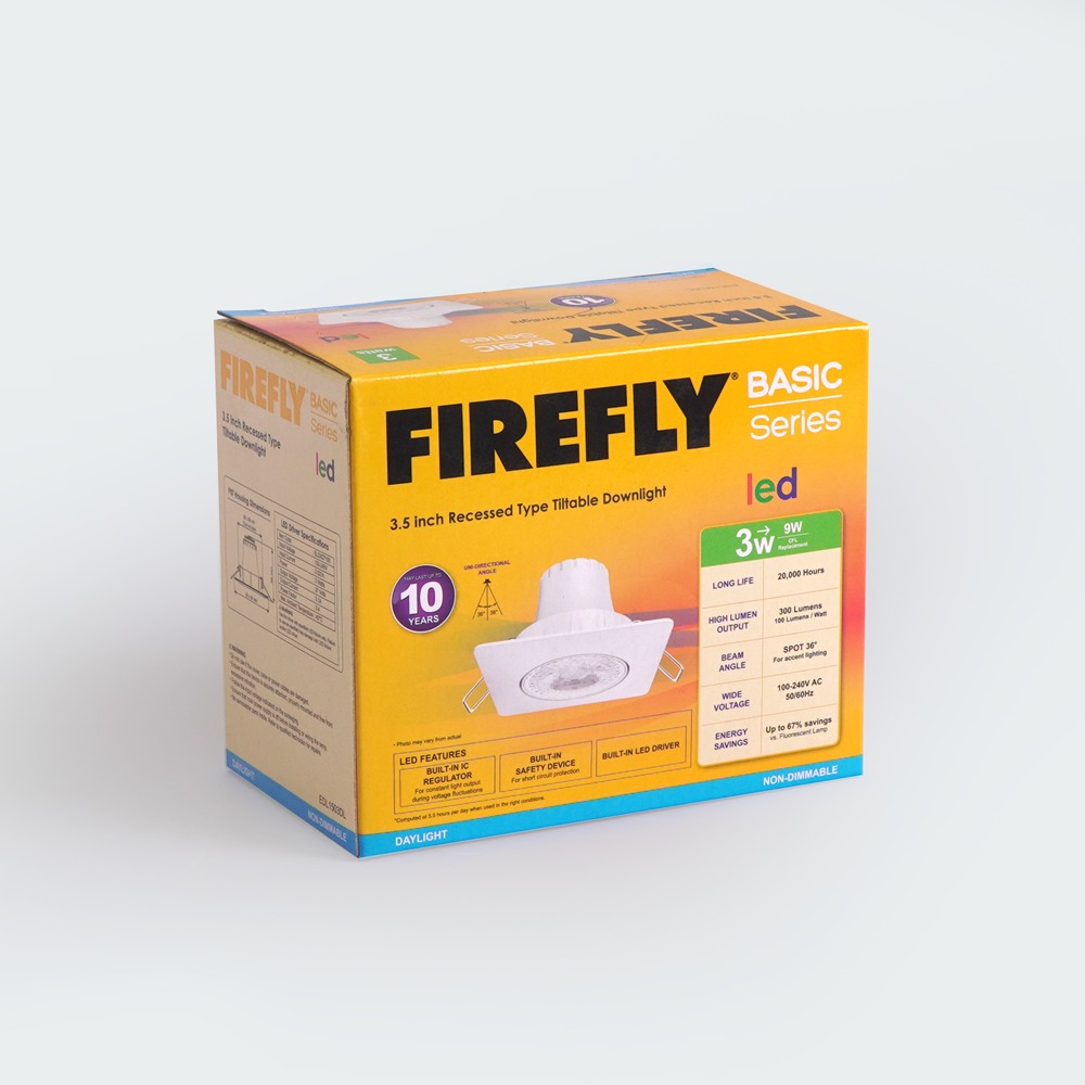 Firefly Basic Series LED Polycarbonate Tiltable Downlights