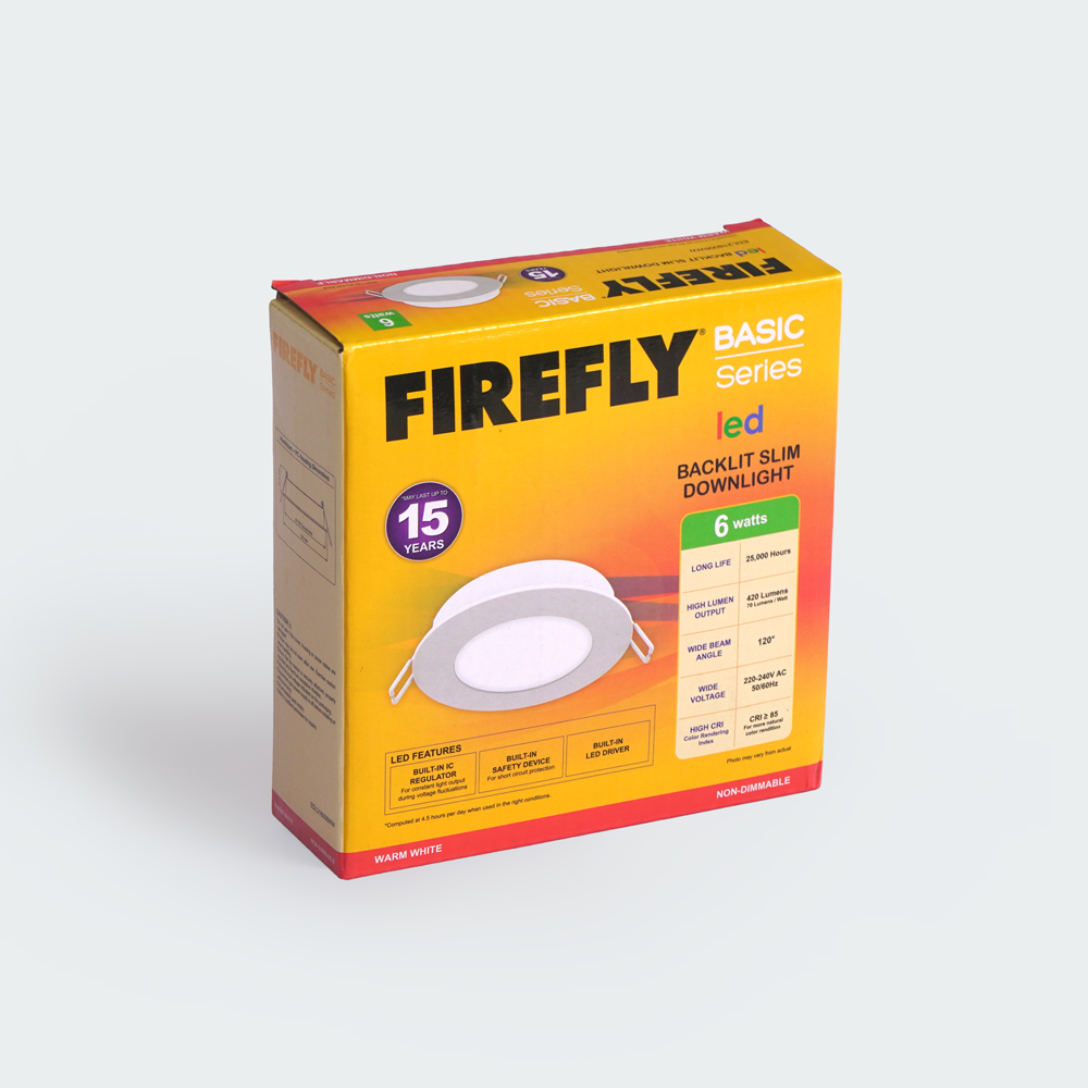 Firefly Basic Series Backlit Slim LED Downlights