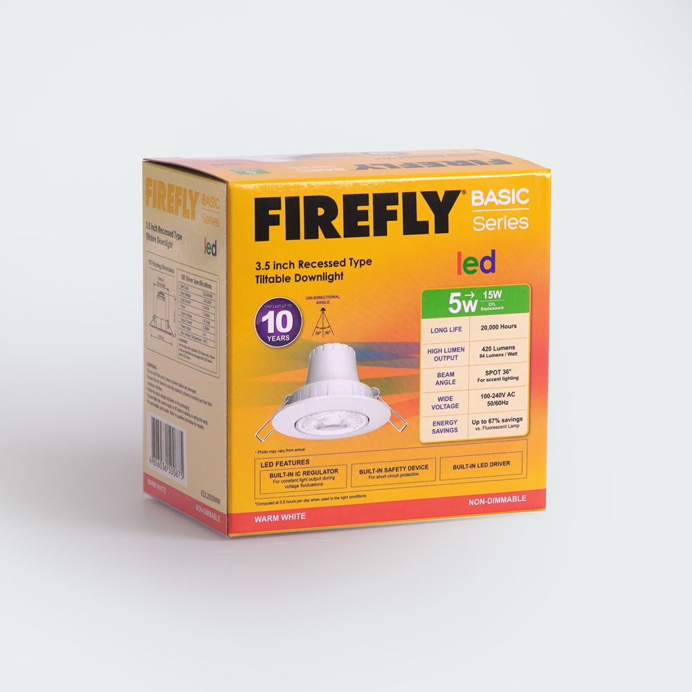 Firefly Basic Series LED Polycarbonate Tiltable Downlights