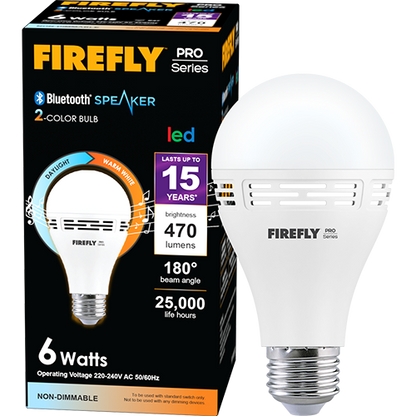 Firefly Pro Series LED Bluetooth Speaker Bulb