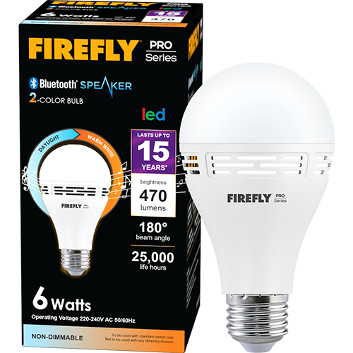 Firefly Pro Series LED Bluetooth Speaker Bulb
