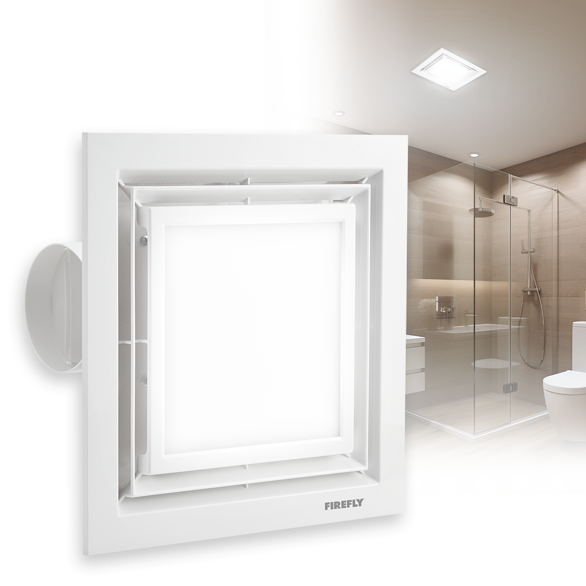 Firefly Ceiling-Mounted Exhaust Fan with LED Lamp