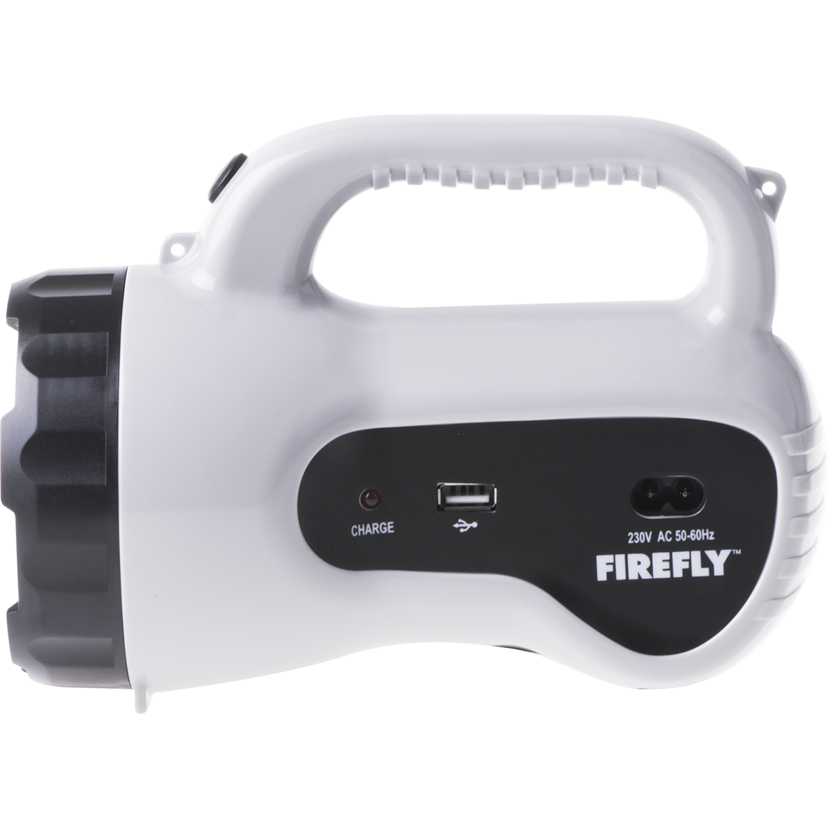 Firefly Rechargeable Powerful Torch Light w/ USB Charging Port