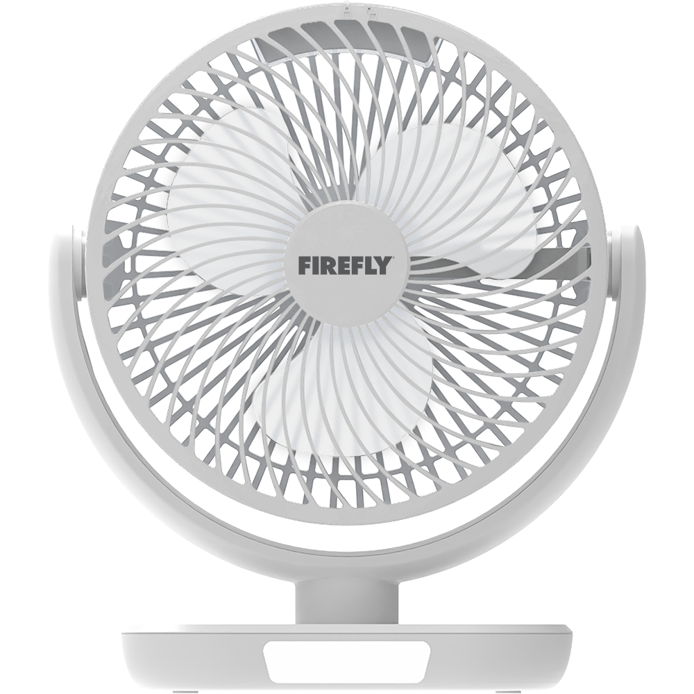 Firefly Rechargeable Fan with Night Light (White)