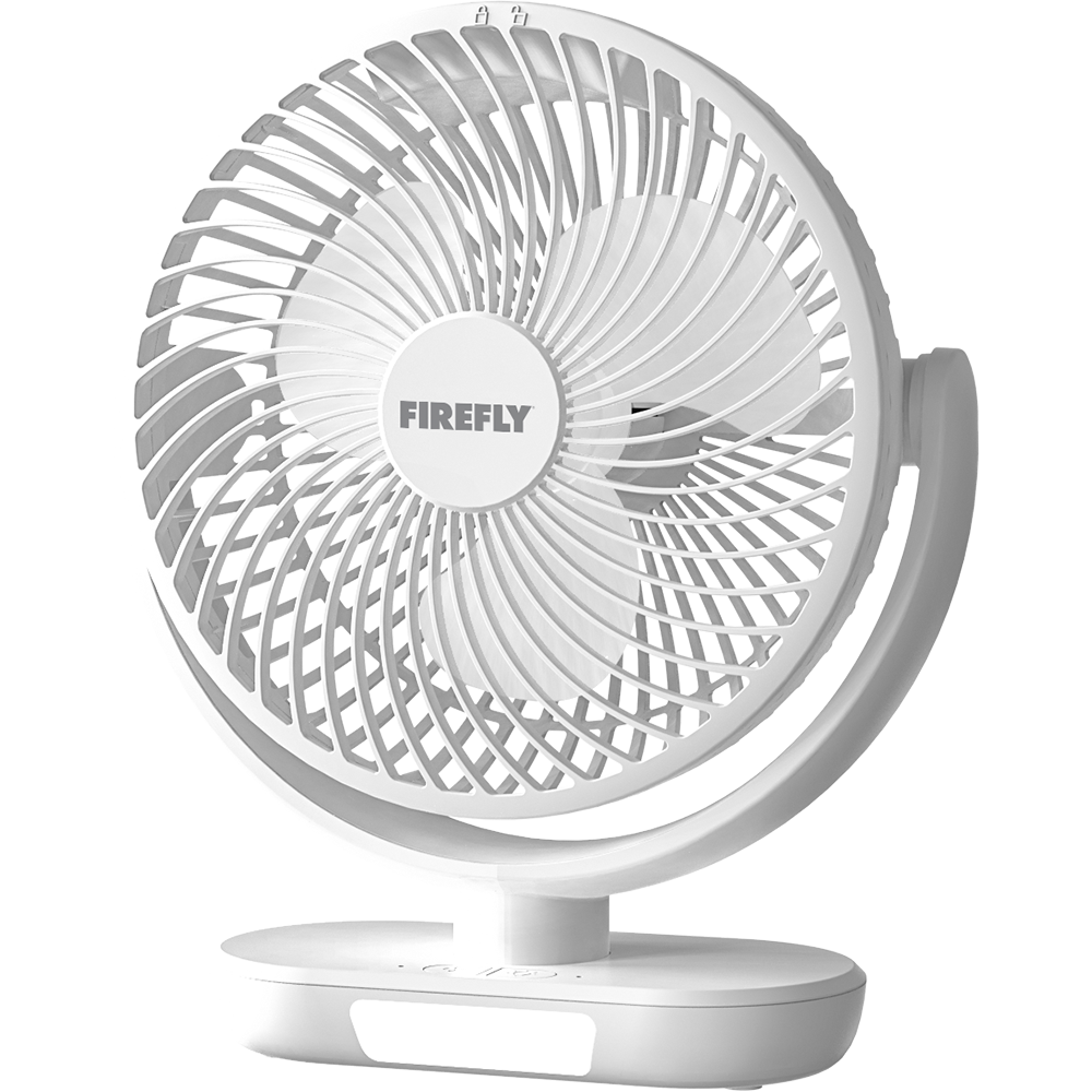 Firefly Rechargeable Fan with Night Light (White)