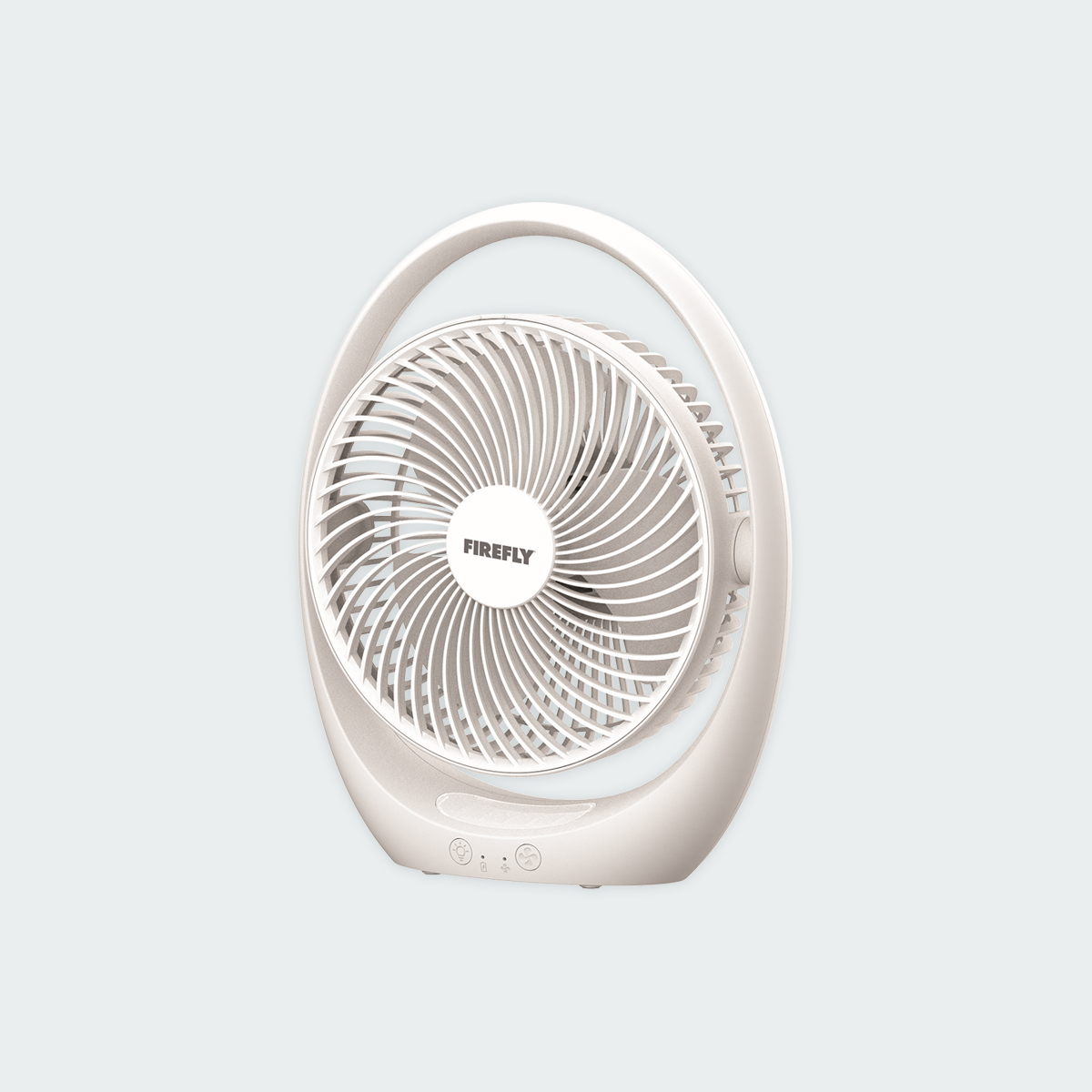 Firefly Rechargeable Multifunctional Desk Fan with Night Light (White)