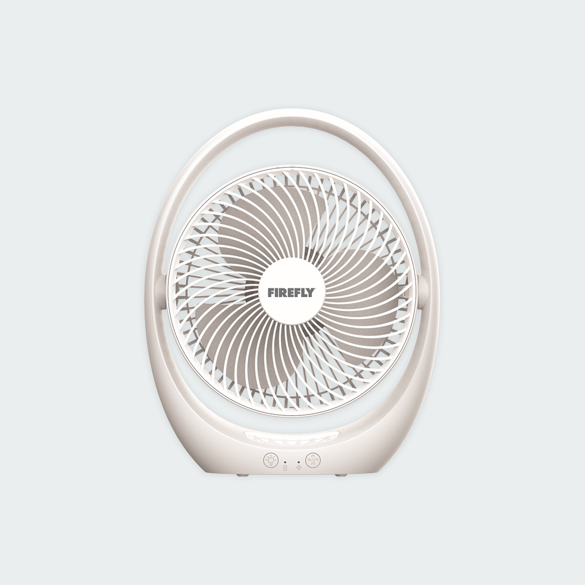 Firefly Rechargeable Multifunctional Desk Fan with Night Light (White)