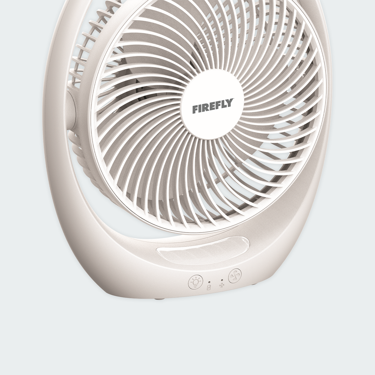Firefly Rechargeable Multifunctional Desk Fan with Night Light (White)