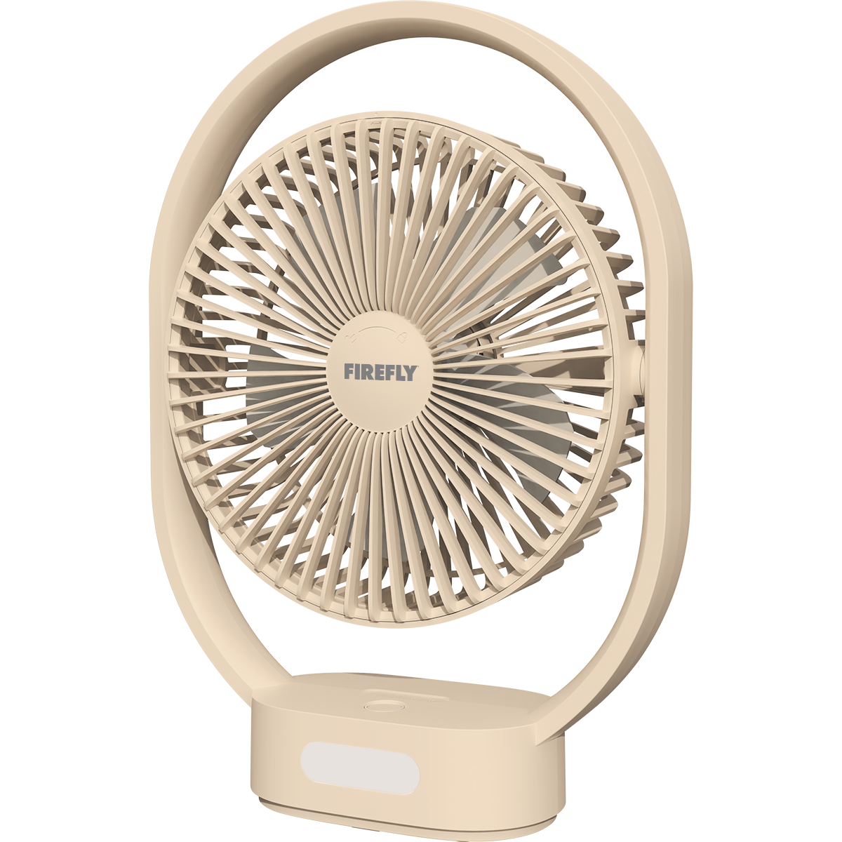 Firefly Rechargeable Oscillating Desk Fan with Night Lamp