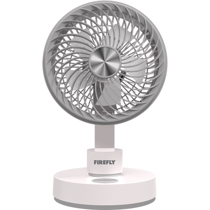 Firefly Rechargeable Oscillating Desk Fan with Night Lamp