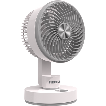 Firefly Rechargeable Oscillating Desk Fan with Night Lamp