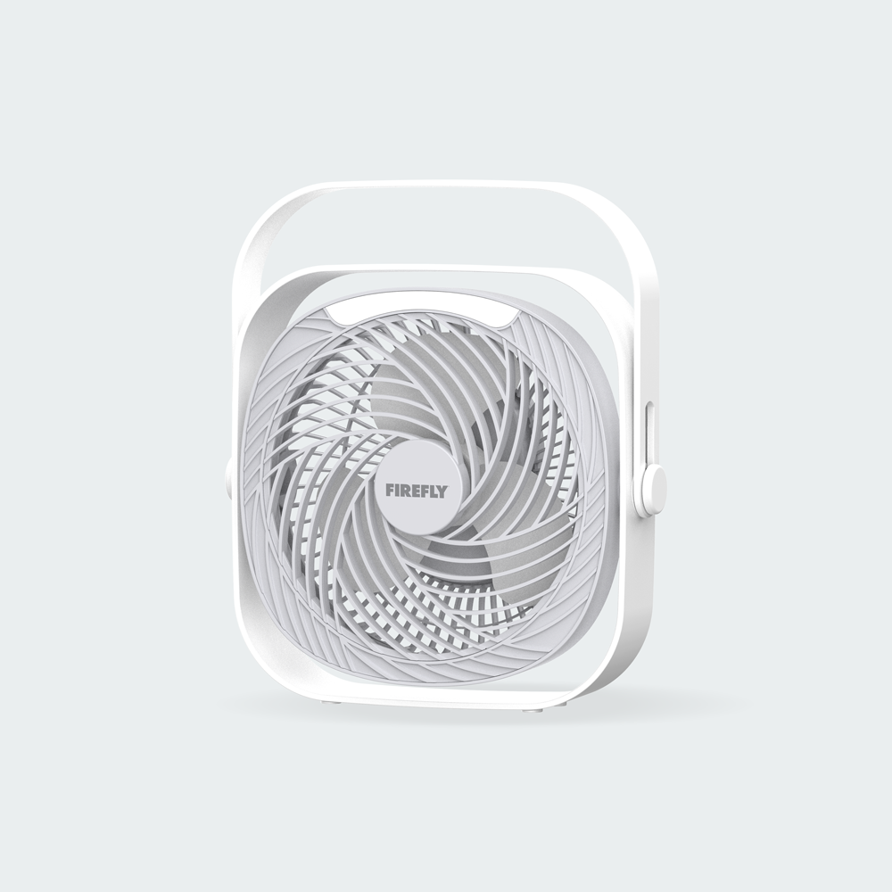 Firefly Rechargeable Square Fan with Night Lamp