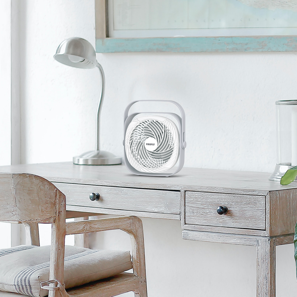 Firefly Rechargeable Square Fan with Night Lamp