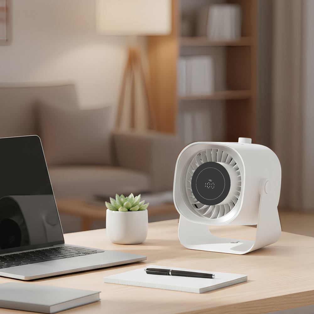 Firefly Rechargeable Desk Fan with Digital Display