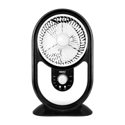 Firefly Rechargeable 7" Mini Table Fan with a built-in LED Night Light