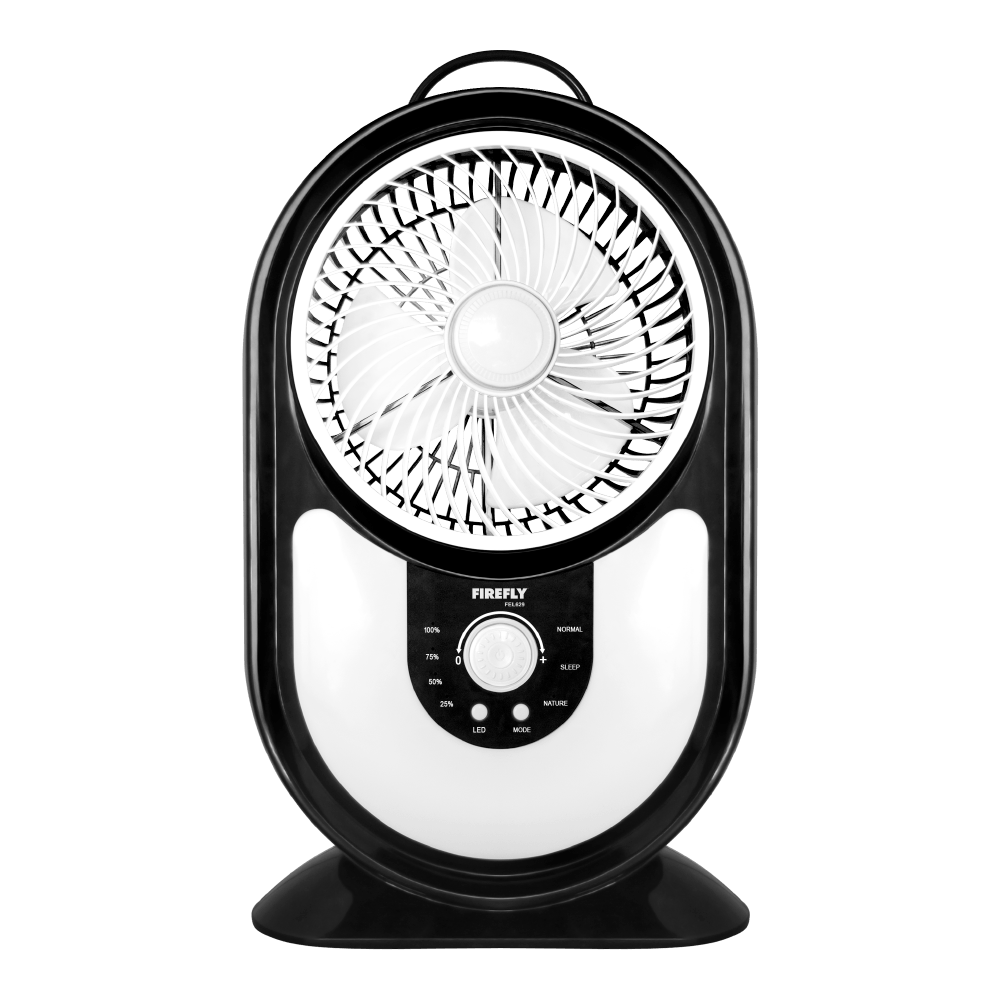 Firefly Rechargeable 7" Mini Table Fan with a built-in LED Night Light