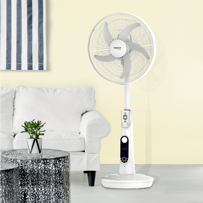 Firefly Rechargeable16" Fan with Digital LED Display and Remote Control