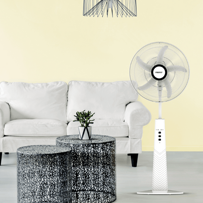 Firefly Rechargeable 18" Stand Fan with Night Light and Remote Control